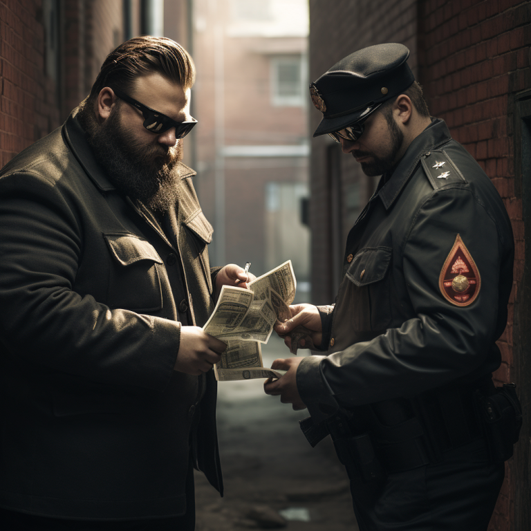 Frank qui reçoit de l'argent d'un agent du kgb
