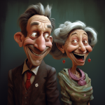 sandmarq_ric_Duhaime_and_a_old_lady_smilling_caricature_style_e064ff93-20ef-4990-b788-43fed351d8b7